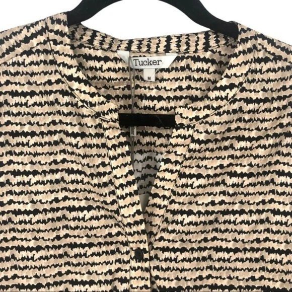 SOLD! NEW Tucker Laura ZigZag Cotton Dress in Safari Sound Size Medium - Picture 7 of 11
